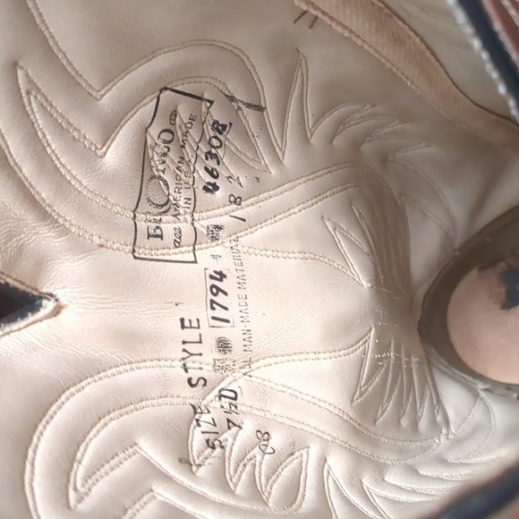 Bronco Brown Cowboy Western Boots size men's 7.5 - Picture 6 of 11